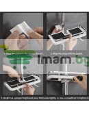 Рафт органайзер за душ тръба за баня с монтаж без пробиване